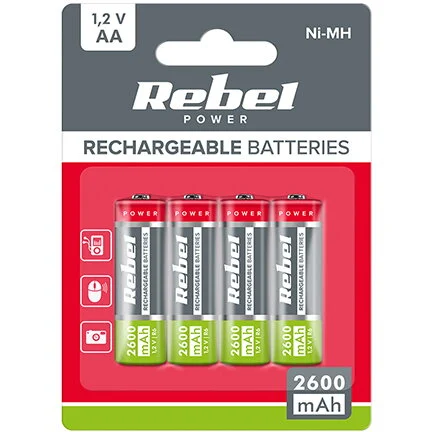 Generic ACUMULATORI NI-MH AA R6 2600MAH BLISTER 4 BUC REBEL