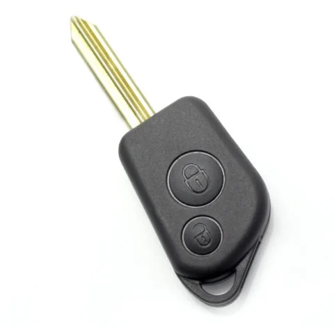 Carguard Carcasa pentru Cheie Citroen / Peugeot cu 2 Butoane Negru