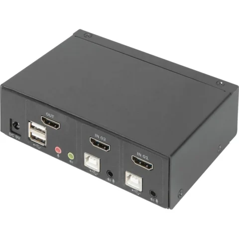 Digitus Accesoriu server KVM Switch 2 Port, KVM switch black Digitus Accesoriu server KVM Switch 2 Port, KVM switch black