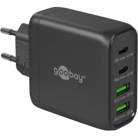 Goobay Incarcator Retea 64817 GaN 68W 2x USB-C PD 2x USB-A QC Negru