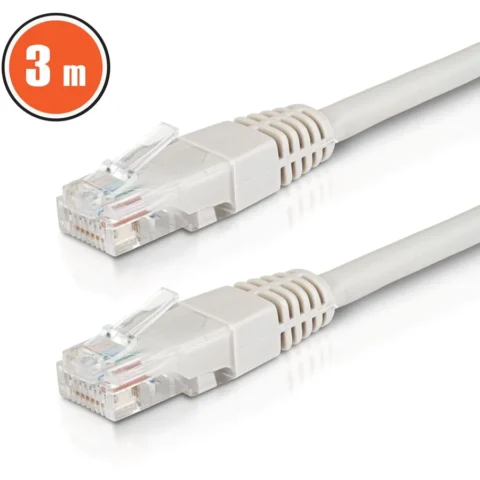 Delight Cablu Retea UTP CAT6 3m RJ45 Patch Internet Gri Delight Cablu Retea UTP CAT6 3m RJ45 Patch Internet Gri