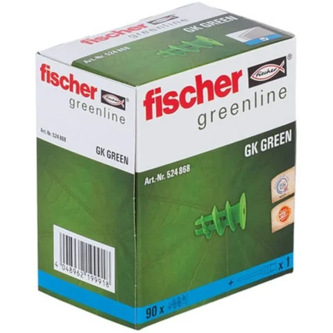 Fischer plasterboard plugs GK GREEN (green, 90 pieces)