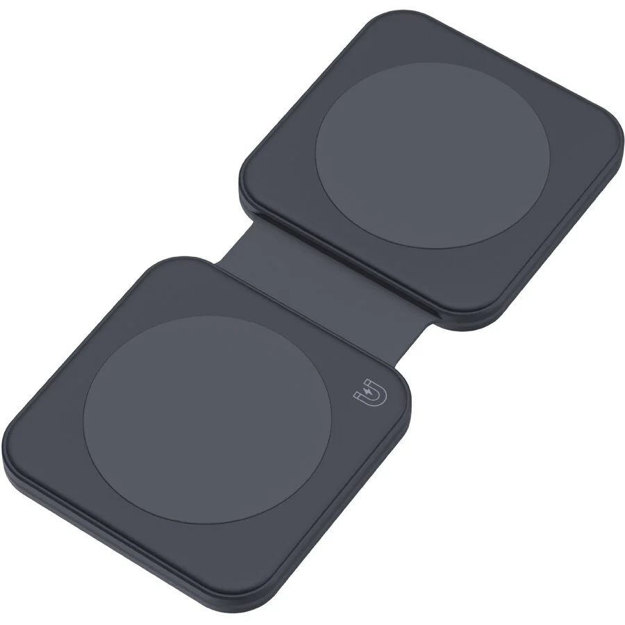 Dviced Incarcator 2 in 1 Pliabil Wireless Magnetic Negru