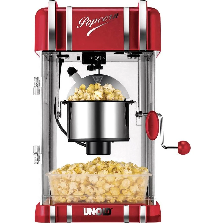 Unold Aparat de Popcorn Retro 300W Rosu-Transparent