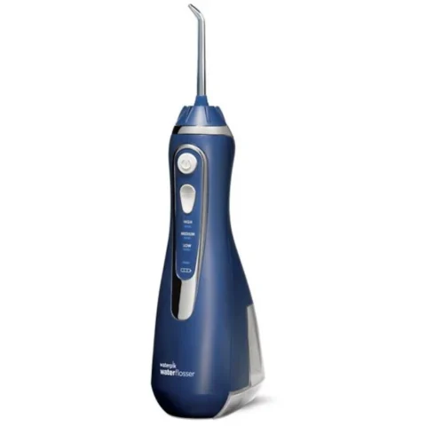Waterpik Dus Bucal Portabil H20023371 WP-583 4 Capete Curatare 3 Trepte Presiune Incarcare USB Magnetica Albastru