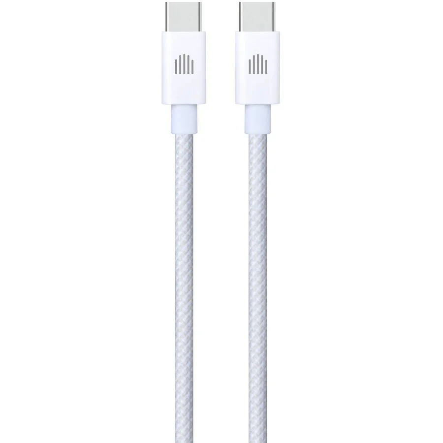 Dviced Cablu de Date USB-C to USB-C Nylon Textile 1.25m Alb