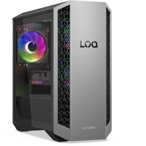 Lenovo Sistem desktop LOQ Tower 26ADR10 AMD Ryzen 7 8745HX 16GB 512GB SSD RTX 5050 Windows 11 Home Black Grey