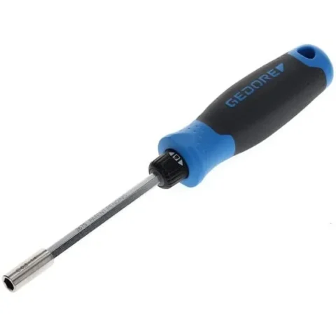 Gedore Ratchet screwdriver SilentGEAR (black/blue, switching via rotating ring)