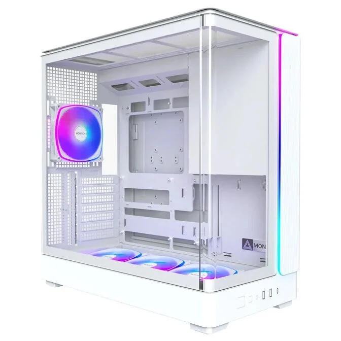 Montech Carcasa KING 45 PRO Midi-Tower ATX Tempered Glass RGB Alb