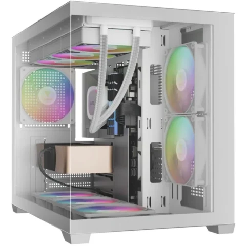 Gamdias Carcasa Aura GC10M V2 ARGB Alba