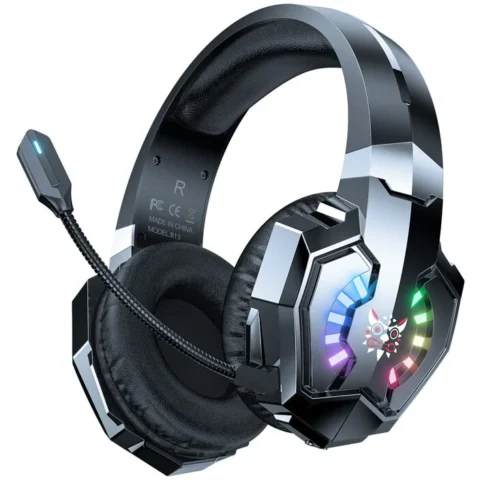 Onikuma Casti Gaming B15 Bluetooth Iluminare RGB Negru
