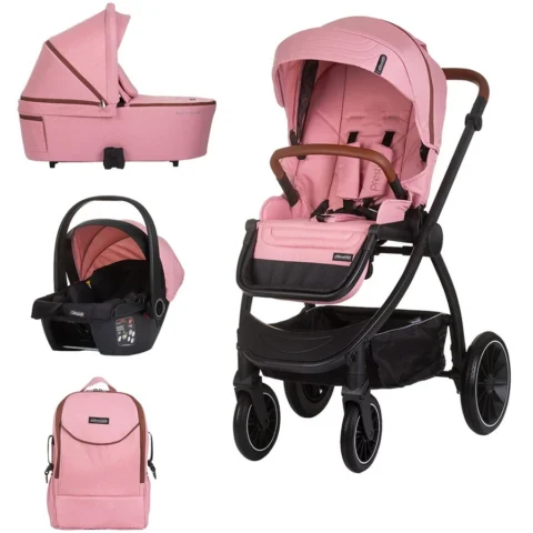 Chipolino Carucior Prestige 3 in 1 de la Nastere Maxim 22KG Roz
