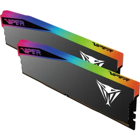 Patriot Memorie DDR5 – 64GB – 6400 – CL – 32 (2x 32 GB) Dual Kit, RAM Black, VEUR564G6432K, Viper Elite 5 Ultra RGB, INTEL XMP, AMD EXPO