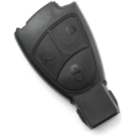 Carguard Carcasa pentru Cheie Mercedes Benz Tip Smartkey cu 3 Butoane Negru
