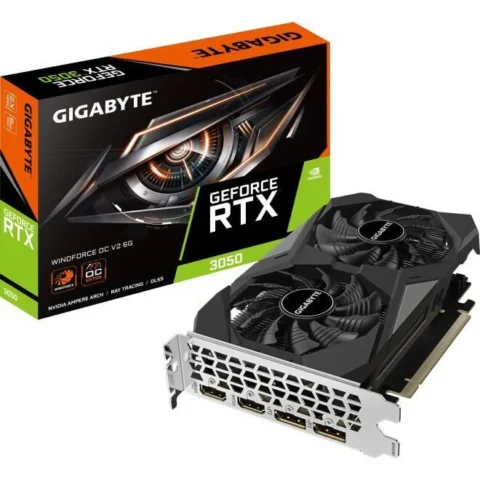 Placa video GIGABYTE Grafikkarte GeForce RTX 3050 WINDFORCE OC V2 6G – 6 GB GDDR6 OC