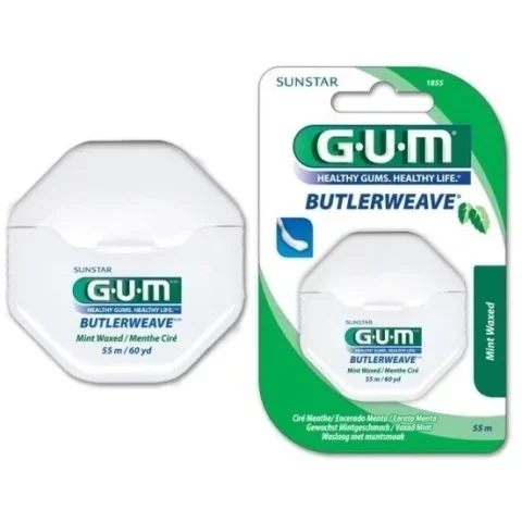 Ata Dentara GUM1855MA ButlerWeave Waxed Cu Gust de Menta 55m