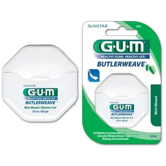 Ata Dentara GUM1855MA ButlerWeave Waxed Cu Gust de Menta 55m