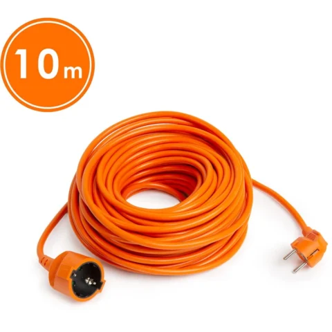 Delight Prelungitor Electric 10m 16A 250V Cablu 3×1.5mm Stecher 90 Grade Uz Interior/Exterior Portocaliu