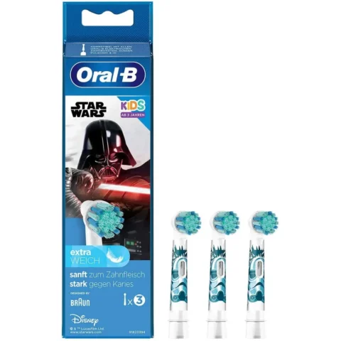 Braun Set Capete de Rezerva pentru Periuta Electrica Oral-B Kids StarWars 3 Bucati Varsta 3 Ani+