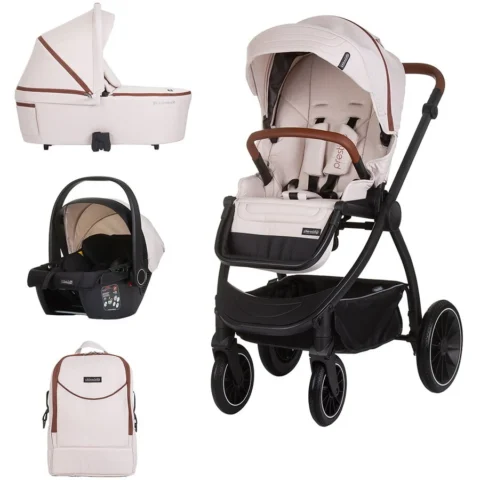 Chipolino Carucior Prestige 3 in 1 de la Nastere Maxim 22KG Biscotta