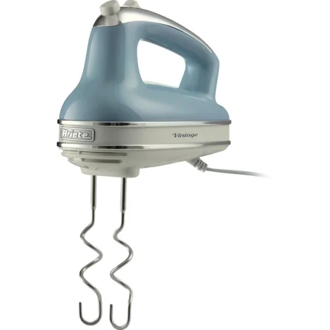 Ariete Mixer de Mana Vintage 1548BL cu 5 Viteze si Functie Turbo 450W Albastru Deschis