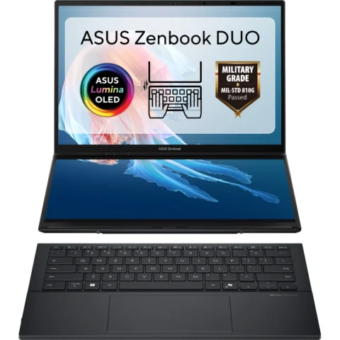 ASUS Laptop Zenbook Duo WUXGA 14 inch Intel Core Ultra 7 255H 16GB 1TB SSD Windows 11 Pro Inkwell Gray