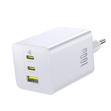 Baseus Incarcator Retea EnerFill FE11 100W 5A 1 x USB-A – 2 x USB-C Alb