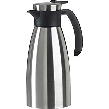 Emsa Vacuum jug SOFT GRIP, 1 liter (stainless steel/black, Quick Tip closure)