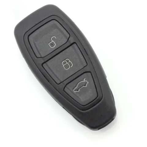 Carguard Carcasa pentru Cheie Ford Tip Smartkey cu 3 Butoane si Lama de Urgenta Negru