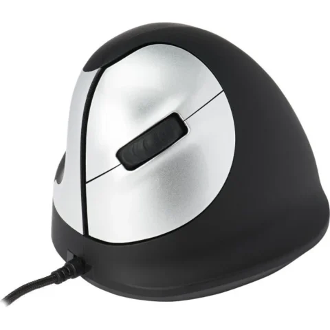 R-Go Mouse Vertical Left Handed Black Silver