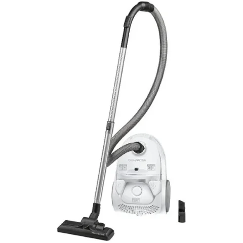 Rowenta Aspirator cu Sac Compact Power RO3927EA 750W Filtrare 2 Nivele 99.98% Recipient 3L Alb