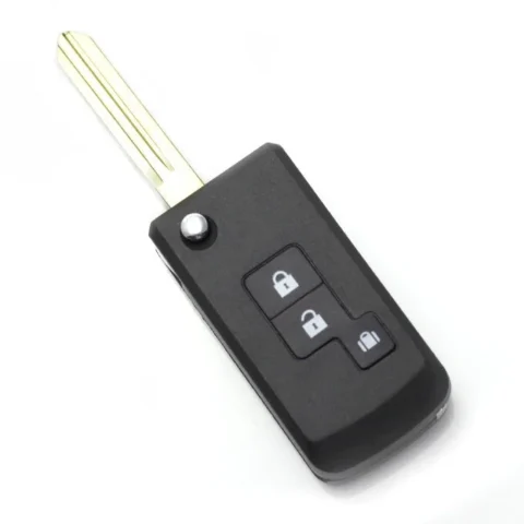 Carguard Carcasa pentru Cheie Nissan Tip Briceag 2+1 Butoane Negru
