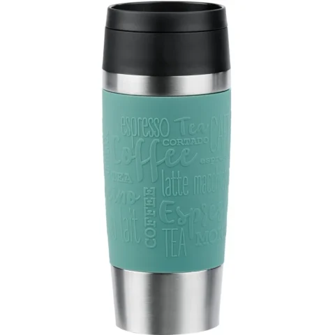 Emsa TRAVEL MUG Classic thermal mug (petrol/stainless steel, 0.36 liters)