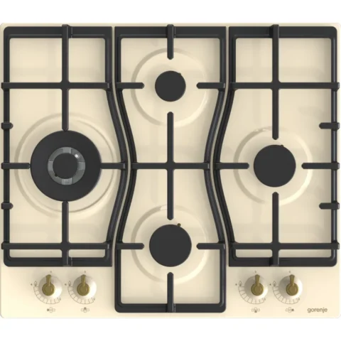 Gorenje Plita Incorporabila GW6D42CLI Gaz 4 Arzatoare Wok Crem