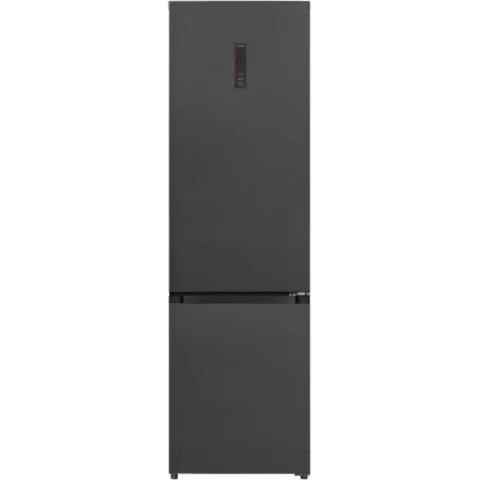 Heinner Combina Frigorifica HCNF-HM377INVDGHC No Frost Clasa C 377L Compresor Inverter Display Touch Tehnologie Inoxcool Compartiment Fructe si Legume Lumina LED Dark Grey