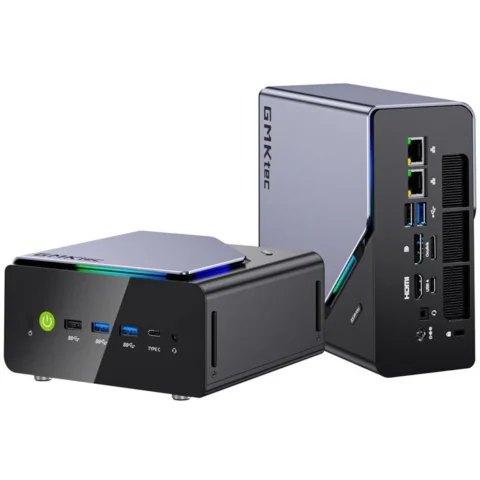 GMKtec Mini PC K12 AMD Ryzen 7 H 255 16GB 32GB 1TB SSD Windows 11 Pro Black