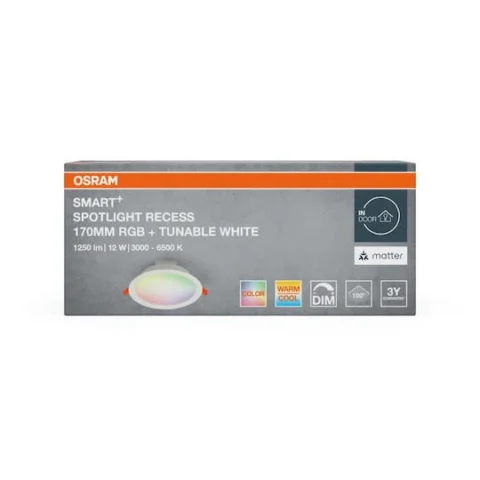 Osram Spot LED 000004099854475696 Smart Wi-Fi Mat 12W 1250lm Lumina Alba si Color(3000-6500K) IP20 Alb