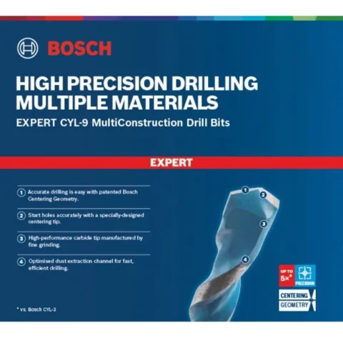 Bosch Powertools Bosch Professional Expert CYL-9 MultiConstruction drill bit, O 7mm, 10 pieces, working length 60mm