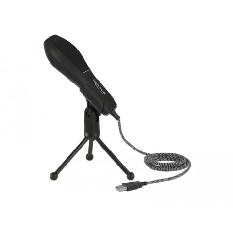 Delock Microfon USB condenser microphone with table stand (black)