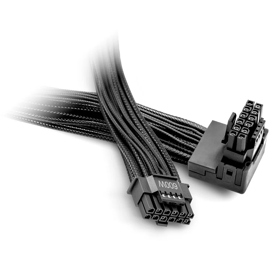 Be quiet Cablu Adaptor de Alimentare PCI-E BC074 12V-2X6 / 12VHPWR in Unghi de 90 Grade pentru Surse ATX 3.0/3.1 Negru