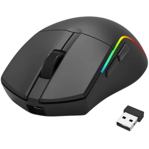 Redragon Mouse Gaming Wireless Bluetooth Si Cu Fir Deicide Standard Iluminare RGB Negru