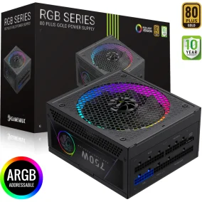 Gamemax Sursa RGB 750G 750W Gold Full Modular Negru