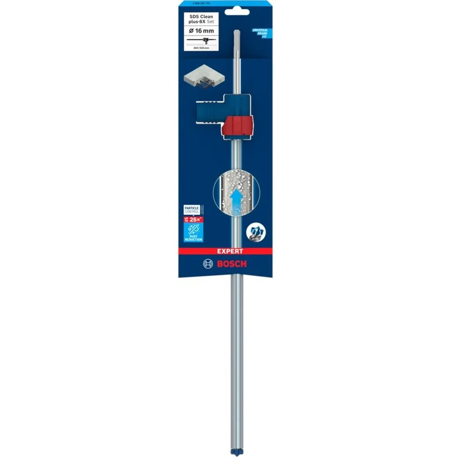 Bosch Powertools Bosch Expert hammer drill SDS Clean plus-8X set, 16mm (working length 400mm, suction drill incl. suction connection)