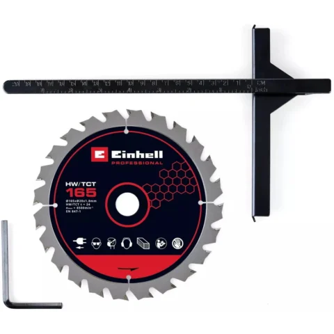 Einhell Professional Cordless Circular Saw TP-CS 18/165 Li BL – Solo, 18 Volt red/black, without battery and charger