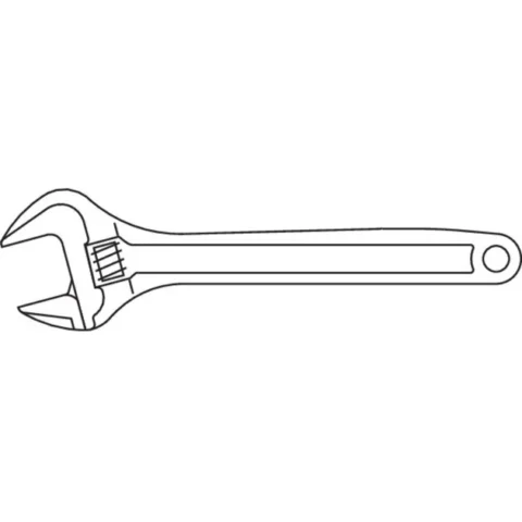 Gedore adjustable open-end wrench, 12, dark grey, wrench size 0 to 36 mm