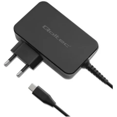Qoltec Incarcator GaN POWER PRO 1xUSB-C 90W 5-20V 3-4.5A Negru