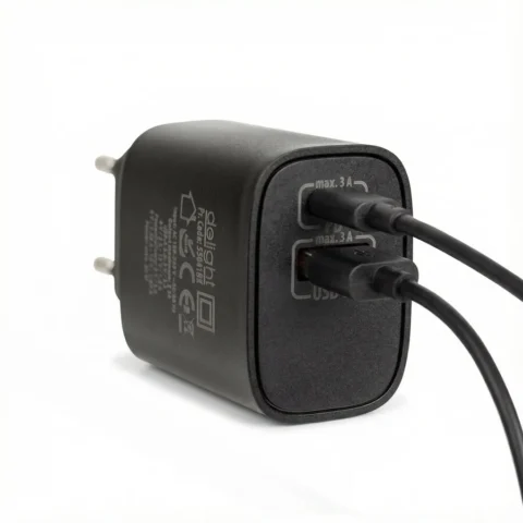 Delight Incarcator Priza USB si USB C PD 20W Adaptor Fast Charge Universal Negru