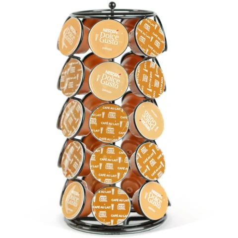 Bewello Suport Capsule Cafea Dolce Gusto 35 Capsule Metal Rotativ Negru