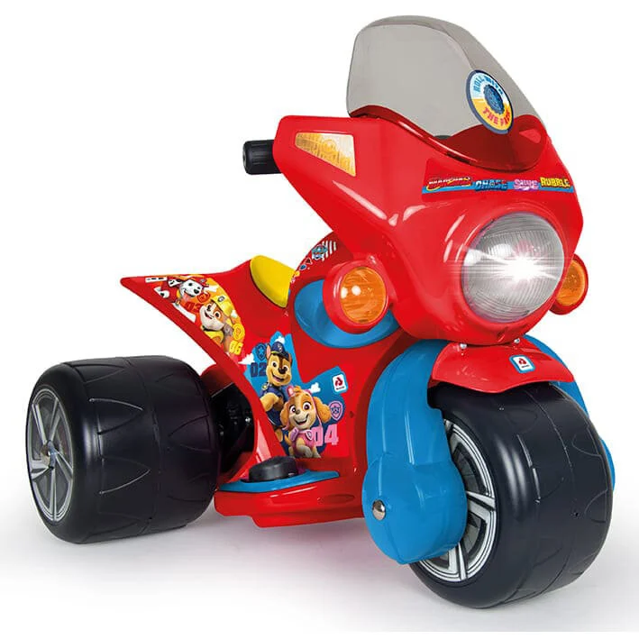 INJUSA Tricicleta Electrica pentru Copii Licenta Disney Paw Patrol 6V cu Pedala de Acceleratie Lumini Frontale 1-3Ani Rosu-Albastru