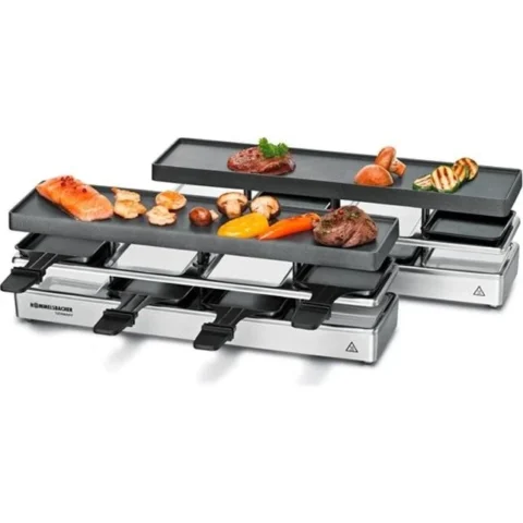Rommelsbacher Gratar electric Fun for 4 + 4 RC 1600, raclette (silver)